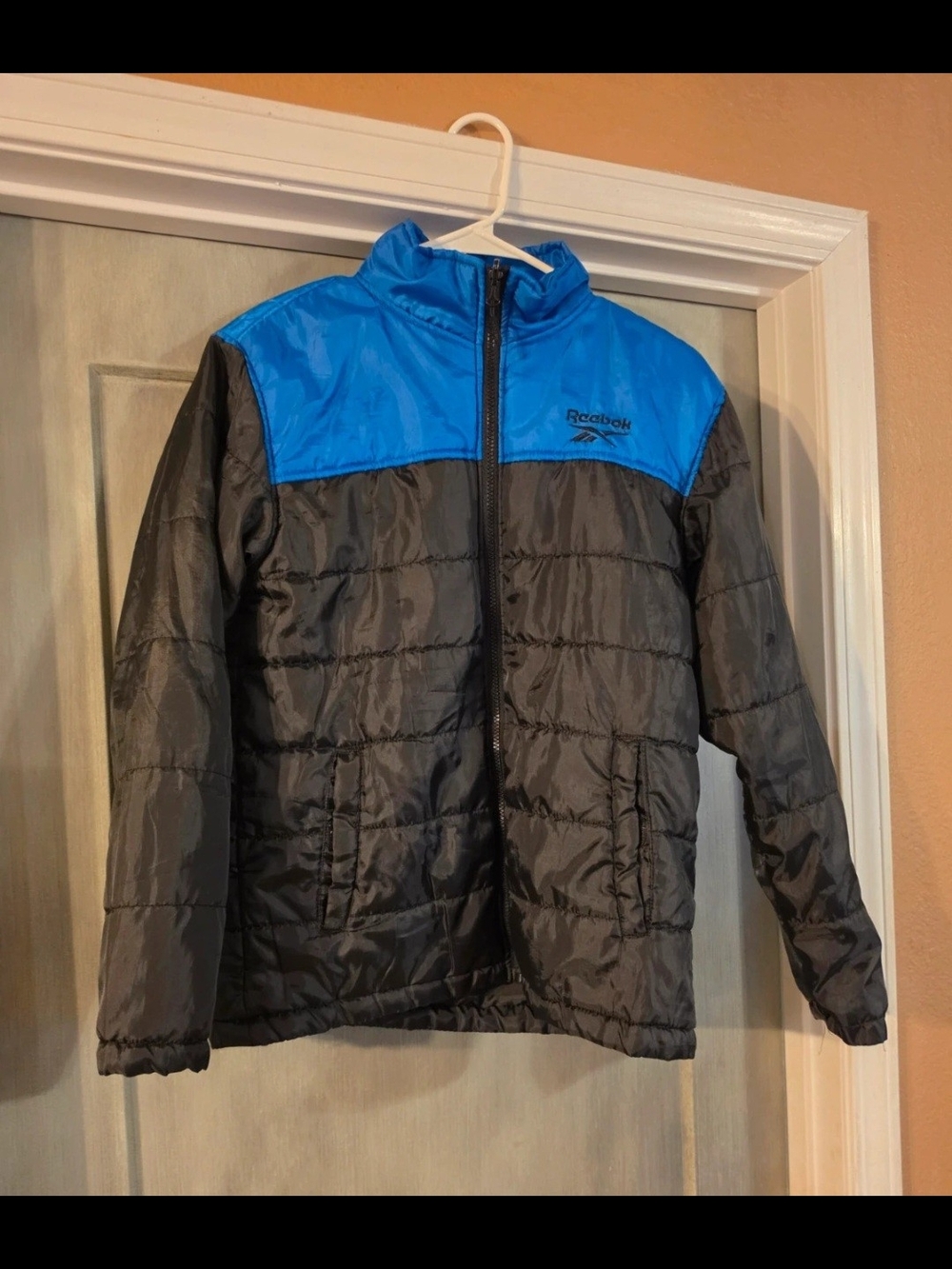 adidas Blue and Black Kids' Puffer Jacket